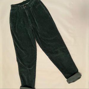 Dark green corduroy pants